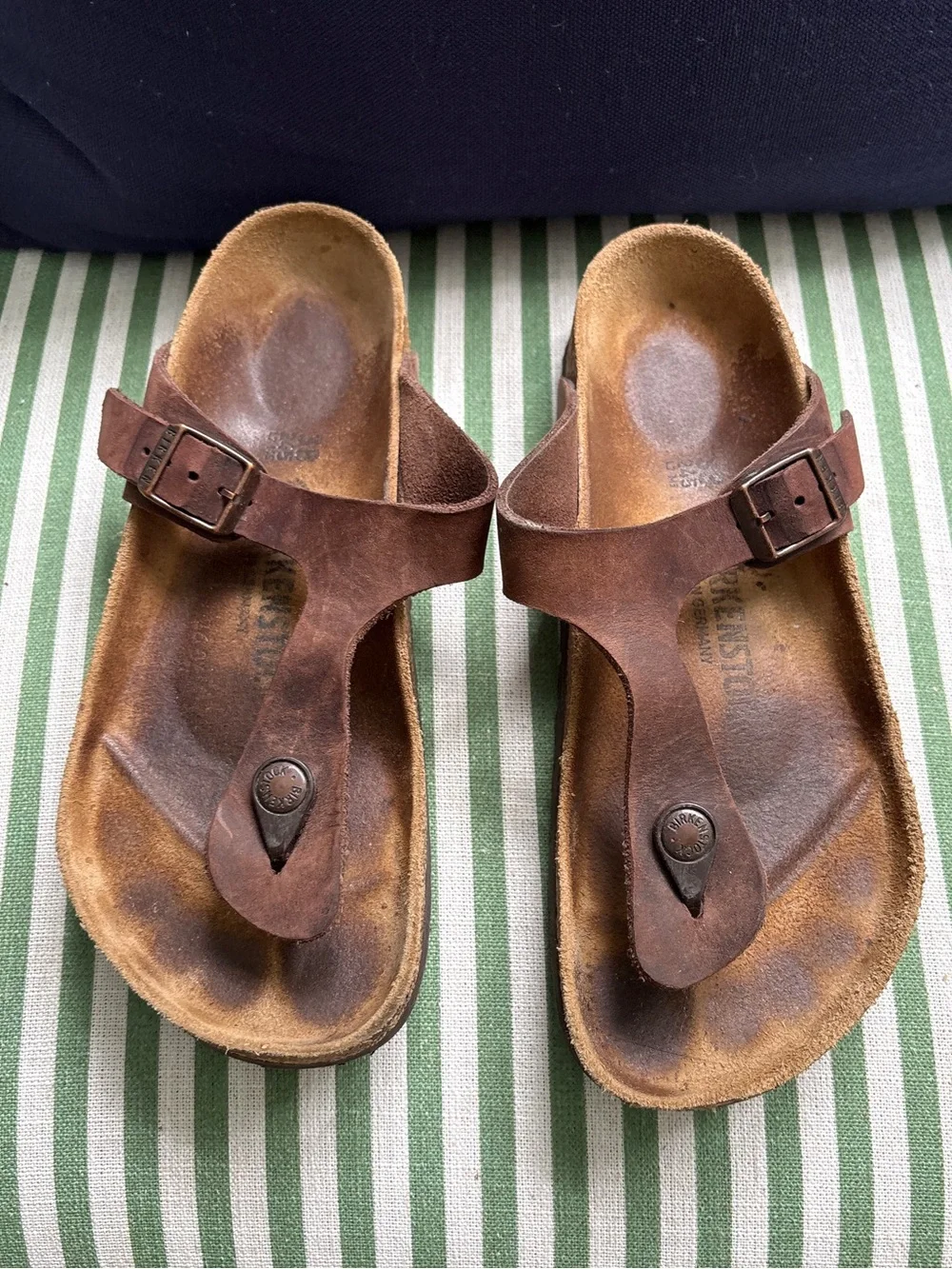 Birkenstock Brown Leather Thong Sandals